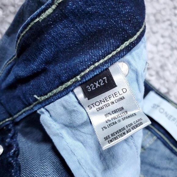 Stonefield Conrad Ankle High Rise Ankle Skinny Jeans Button Fly Raw Hem 32 x 27 - Picture 6 of 13